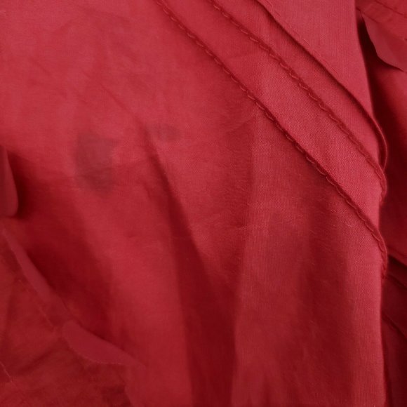 Iris And Ivy Girls Red Black Cap Sleeve Round Neck Ruffled A Line Dress … - Picture 9 of 15